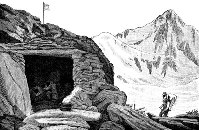Shelter bygget af glaciologen Louis Agassiz, Aar-gletsjeren, Schweiz, 1840 1885 af Unbekannt