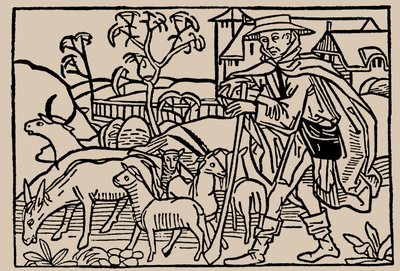 Fårehyrde. Fra menneskelivets spejl af Rodericus Zamorensis, 1479 af Unbekannt