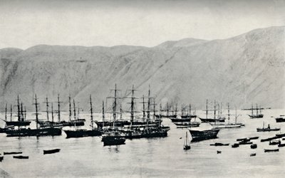 Skib afventer laster af nitrat ved Iquique, 1911 af Unbekannt