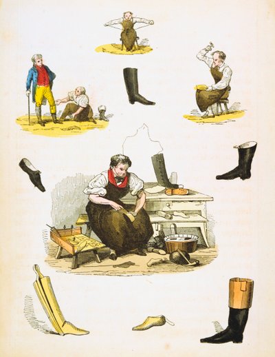 Skomager, c1845 af Unbekannt