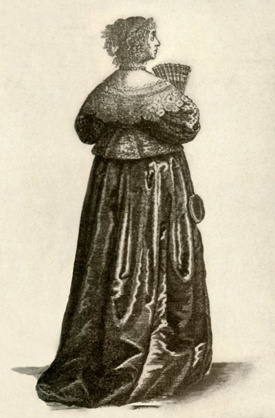 Viser kjolen af en engelsk gentlewoman, 1640, 1937. af Unbekannt