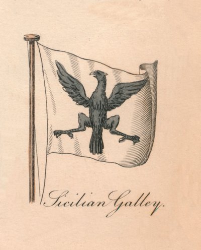 Siciliansk Galley, 1838 af Unbekannt