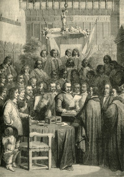 Underskrivelse af traktaten om Westfalen, 24. oktober 1648, 1890. af Unbekannt