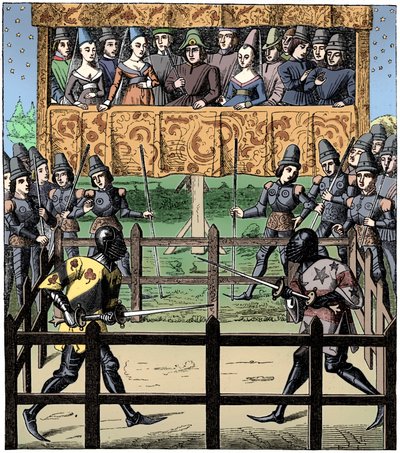 Enkeltkamp, 1400-tallet 1849 af Unbekannt