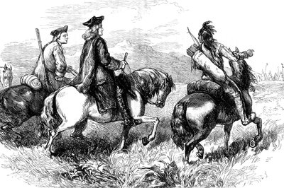Sir Alexander Cuming på vej til at besøge Cherokees, South Carolina, c1730 c1880 af Unbekannt