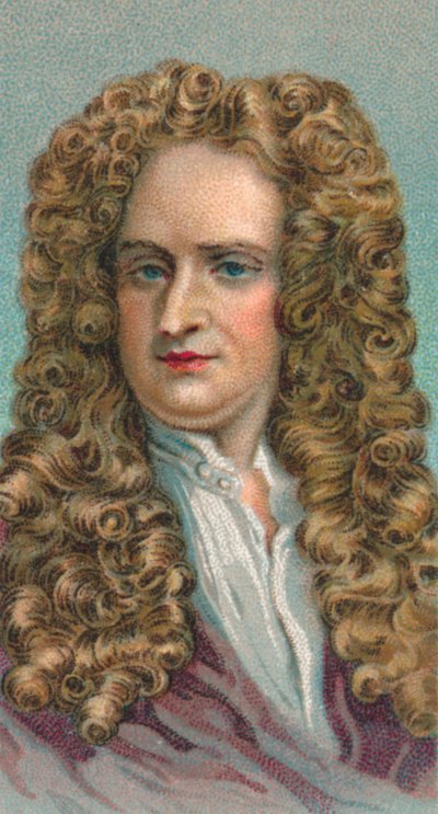 Sir Isaac Newton 1643-1727, engelsk matematiker, astronom og fysiker, 1924 af Unbekannt