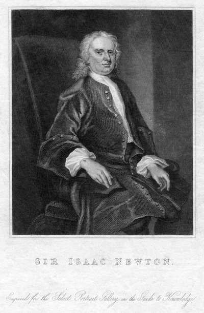 Sir Isaac Newton, engelsk matematiker, astronom og fysiker, 1800-tallet af Unbekannt