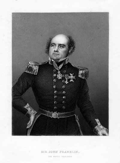 Sir John Franklin, engelsk havkaptajn og arktisk opdagelsesrejsende, 1800-tallet af Unbekannt