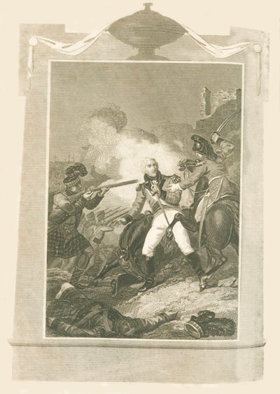 Sir Ralph Abercrombie i slaget ved Alexandria, 1801, 1816. af Unbekannt