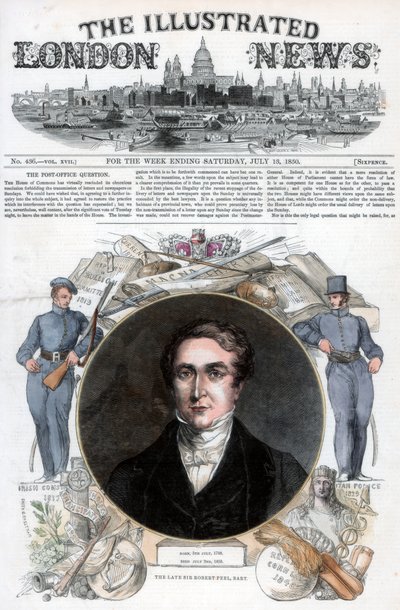 Sir Robert Peel, 1850 af Unbekannt