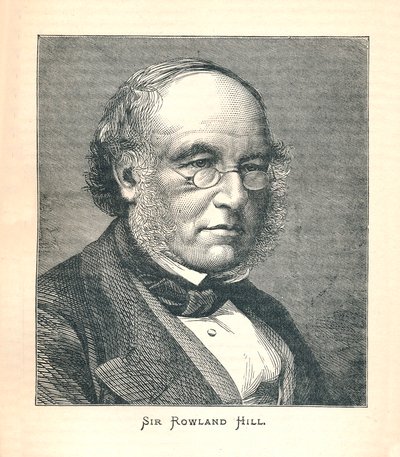 Sir Rowland Hill, ophavsmand til frimærket, 1893. af Unbekannt