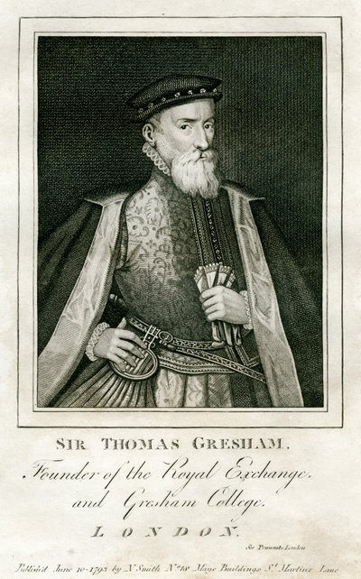 Sir Thomas Gresham, britischer Kaufmann und Finanzier, 16. Jahrhundert von Unbekannt