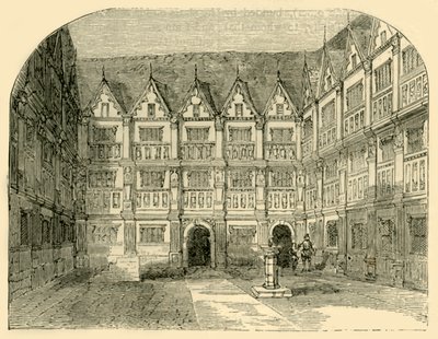 Sir Thomas Greshams hus i Bishopsgate Street, c1872. af Unbekannt