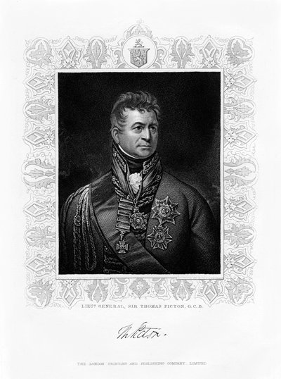 Sir Thomas Picton, britisk militærleder, 1800-tallet af Unbekannt