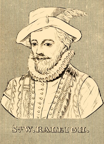 Sir W. Raleigh, c1552-1618, 1830. af Unbekannt