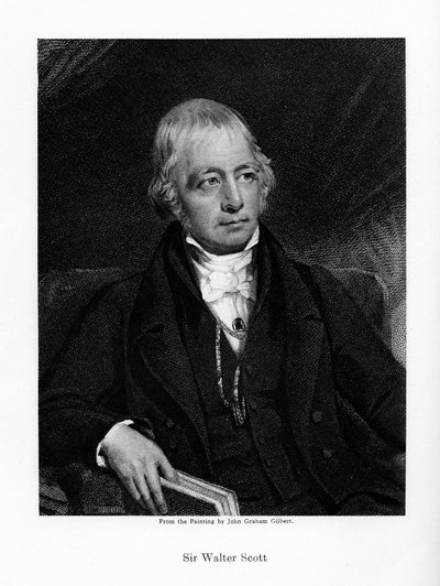 Sir Walter Scott, 1. Baronet, produktiv skotsk historisk romanforfatter og digter, 1800-tallet af Unbekannt