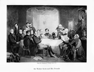 Sir Walter Scott og hans venner, c1849 af Unbekannt