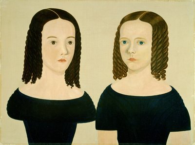Søstre, ca. 1840. af Unbekannt
