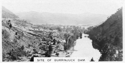 Stedet for Burrinjuck Dam, New South Wales, Australien, 1928 af Unbekannt