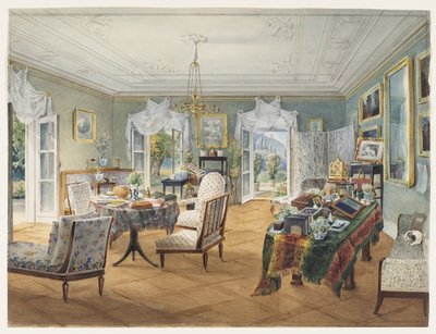 Stue i en landejendom, 1830-1840