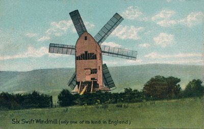 Six Swift Windmill, Kingston, nær Lewes, Sussex, c1905. af Unbekannt