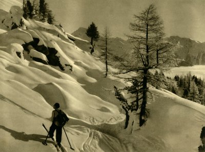 Skiløb ved Ankogel, Østrig, c1935. af Unbekannt
