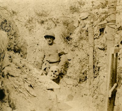 Kranie fundet begravet i skyttegravene, c1914-c1918 af Unbekannt