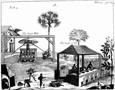 Slavearbejde på en sukkerplantage i Vestindien, 1725 af Unbekannt