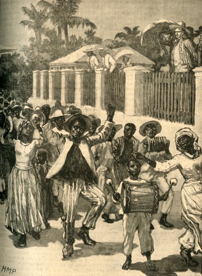 Fest zur Sklavenemanzipation in Barbados, ca. 1834 von Unbekannt