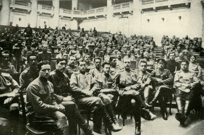 Soldatdelegerede fra de russiske hære ved Douma, 1919. af Unbekannt