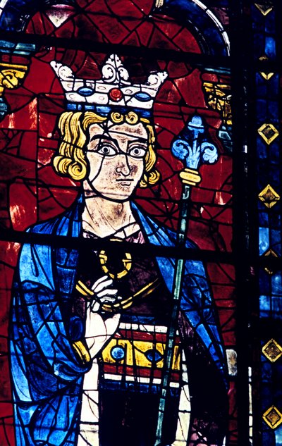 Solomon, farvet glas, Chartres Cathedral, Frankrig, 1194-1260 af Unbekannt