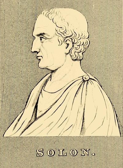 Solon, c630-c560 f.Kr., 1830. af Unbekannt