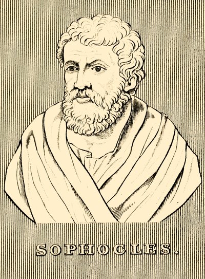Sofokles, c497-405 f.Kr., 1830. af Unbekannt