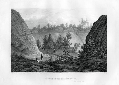 Kilden til Passaic Falls, New Jersey, 1855 af Unbekannt