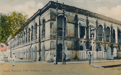 South Barrack, Fort William, Calcutta, slutningen af det 19.-begyndelsen af det 20. århundrede. af Unbekannt