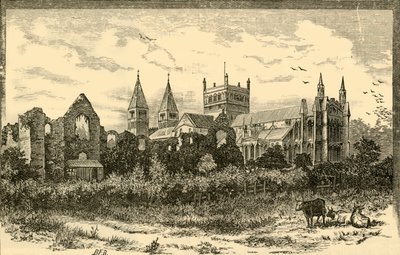 Southwell Minster and Ruins of the Palace, 1898. af Unbekannt