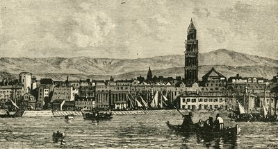 Spalatro, fra havnen, 1890. af Unbekannt