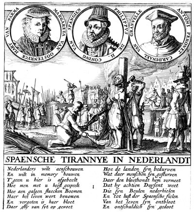 Spansk henrettelse af huguenotter, c1565 af Unbekannt