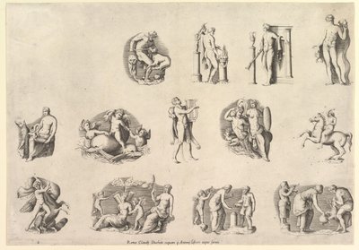 Spejl af romersk pragt: Emner efter Antikv... udført ca. 1550-77, trykt efter 1577. af Unbekannt