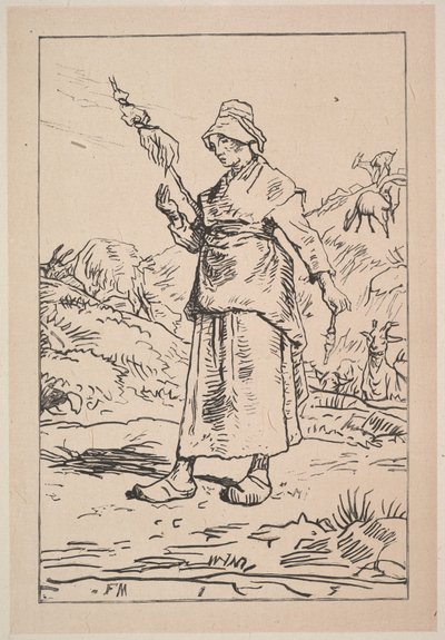 Spinner fra Auvergne, 1830-99. af Unbekannt