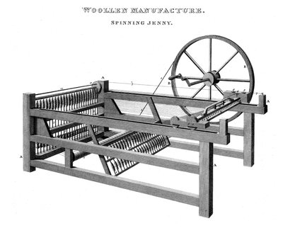 Spinning Jenny, 1820 af Unbekannt