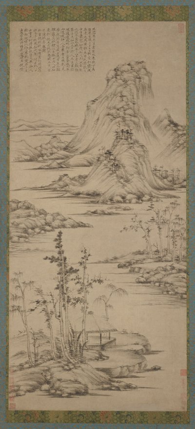 Spring Mists over a Riverside Pavillion, Ming-dynastiet, 1368-1644. af Unbekannt