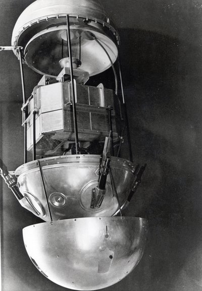 Sputnik 1, russisk satellit, 1957 af Unbekannt