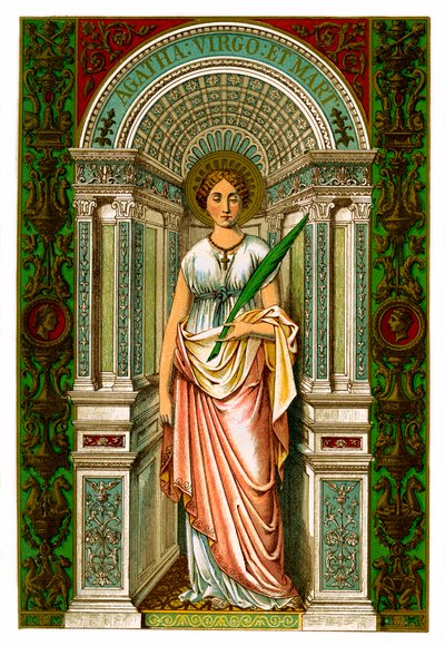 St Agatha, jomfru og martyr, 1886 af Unbekannt