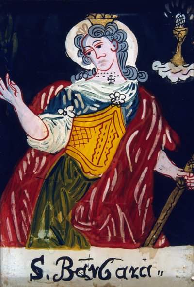Sankt Barbara, kristen jomfrumartyr, 1800-tallet af Unbekannt