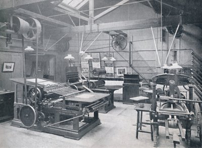 St. Bride Foundation School. Bogtryksmaskinrum, 1917 af Unbekannt