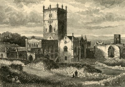 St. Davids Cathedral and the College, fra det nordøstlige, 1898. af Unbekannt