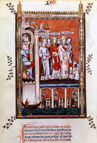 St Denis er vist martyrerne, 1317 af Unbekannt