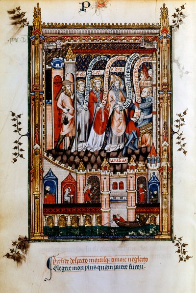 St Denis taget til Sisinnius, 1317 af Unbekannt