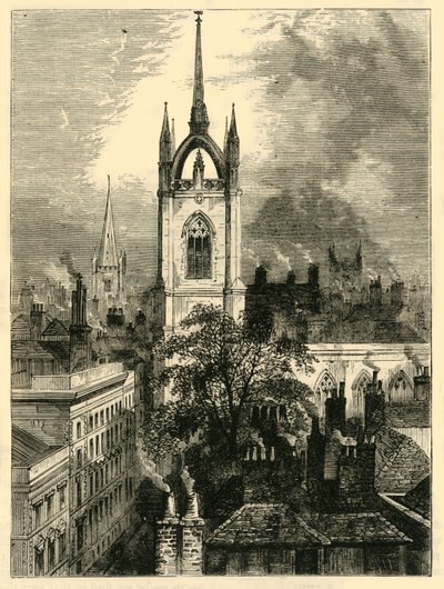 St. Dunstans-in-the-East, c1872. af Unbekannt